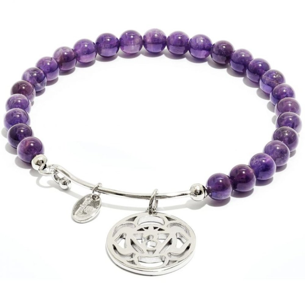 Chrysalis  Happiness Chakra Amethyst  Eye Bangle